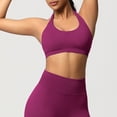 thumbnail image 5 of QIUOMBBP Sports Bras for Women Halter Seamless Padded Workout Bralettes Solid Color Open Back Yoga Gym Cropped Tops, Hot Pink, XXL, 5 of 10