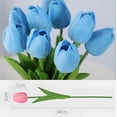 thumbnail image 3 of 10pcs White Artificial Flowers Fake Tulips 13" Silk Flower for Home Kitchen Wedding Decor Bouquet Decorations Office Floral Arrangements, 3 of 5