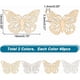 thumbnail image 2 of 80 piezas de dijes de mariposa de filigrana de 2 colores, colgantes de mariposa de latón, colgantes de mariposa de plata dorada, 2 of 7