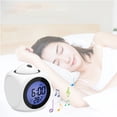 thumbnail image 3 of Reloj Despertador De Proyección Abs Reloj Despertador Digital Con Transmisión De Voz Reloj Despertador De Techo Termómetro Con Función De Proyección Para El Hogar Sala De Estar Dormitorio Inevent HA027131-02, 3 of 6