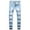 5-Light blue, variant on lkfuzj Men's High End Stretch Nostalgic Frayed Jeans Modern Mens Pants Cool Workout Bottoms Mens Trendy Trousers for Athletic Jogging Training Casual Blue