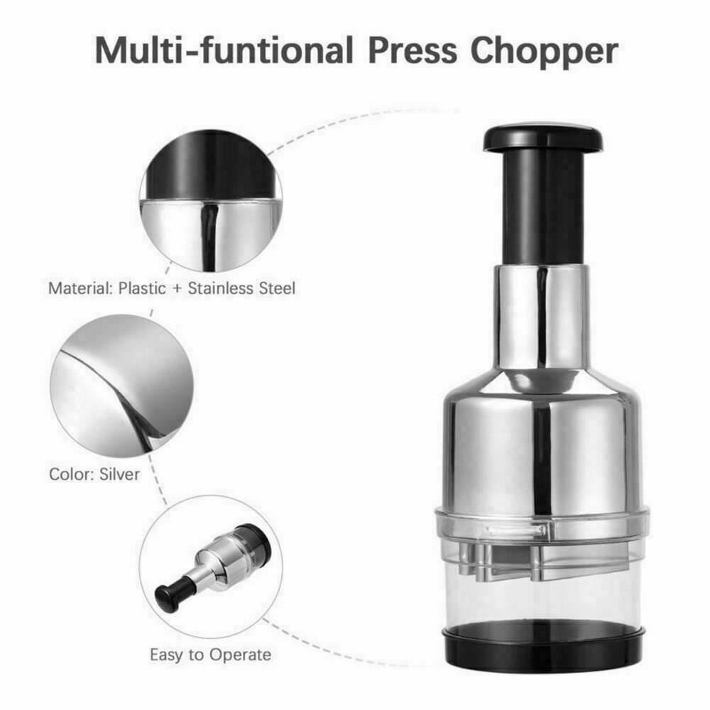 LELINTA Stainless Steel Chopper Vegetable Cutter Onion Cutting Tool Multifunctional Kitchen Garlic Press for Vegetables and Fruits