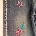 thumbnail image 4 of Peacolate 4-10Years Little Girls' Embroidered Star Suede Jeans Trendy Loose Pants for Children Girls,Star,5-6Years, 4 of 4