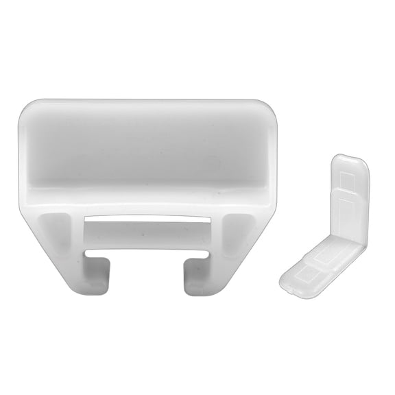 21/32 in. x 1-1/8 in., White Drawer Guide Kit (2-pack)