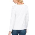 thumbnail image 2 of Karen Scott Women's Lace-Up French Terry Sweatshirt White Size X-Small, 2 of 3