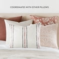 thumbnail image 4 of Noble Linens 2-Pack Decor Throw Pillows Floral Terracotta and Yarn-Dyed Framed Stripe, 4 of 4