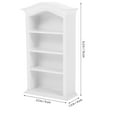 thumbnail image 2 of WASHWEPE Wooden Miniature Bookshelf Model White Storage Shelf 1Pack, 2 of 5