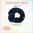 thumbnail image 2 of Uxcell 4pcs Velvet Scrunchie with Pocket Zipper (2 Inch) - Elastic Bands Hair Ties Girls Women Hidden Compartment Pockets, for Ponytail Holder Travel Coins Keys, Navy Blue, 2 of 6