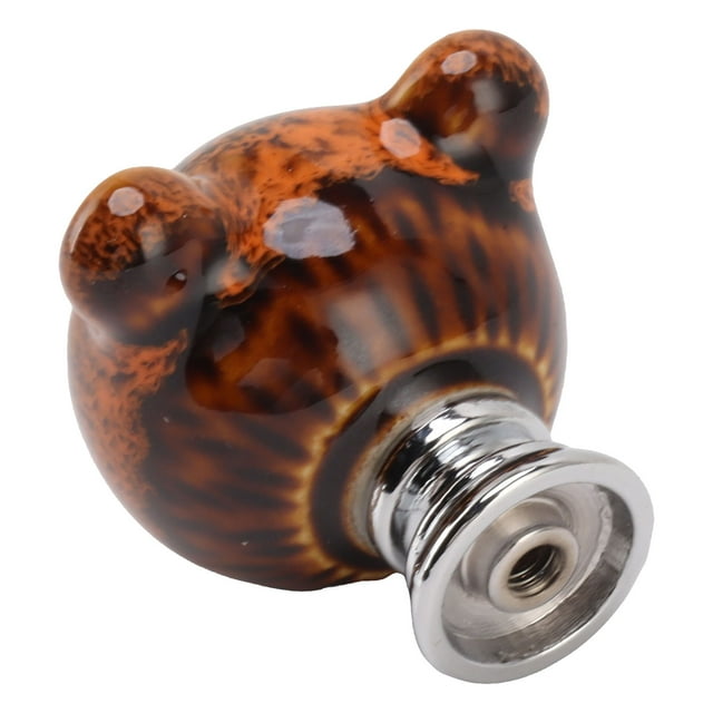 Bouton de Porte d'Ours, Orange 6PCS Poignée de Tiroir de Tête d'Ours Exécution Fine pour la Porte