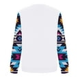 thumbnail image 5 of Womens Long Sleeve Shirts Western Aztec Print Loose Fit Tops Fall Casual Fashion Round Neck Blouses, 5 of 5