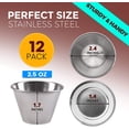 thumbnail image 2 of Stainless Steel Sauce Cups - Individual Round Condiments Ramekins, Commercial Grade Safe/Portion Dipping Sauce Kitchen Set, 2 of 6