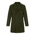 thumbnail image 3 of guisaled Trench Coat Men 2025 Winter Classic Slim Fit Coat Notch Lapel Long Windbreaker Jacket Double Breasted Elegant Wool Peacoat, 3 of 7