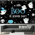 thumbnail image 3 of A Little Boo Is Almost Due Backdrop Halloween Baby Shower Decorations for Boy and Girl Halloween Ghost Themed Background Decor, 3 of 6