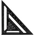 thumbnail image 1 of Règle Triangulaire 7 Pouces, Règle Triangulaire Noire Carrée, Règle Triangulaire en Alliage d'Aluminium de Haute Précision, 1 of 4