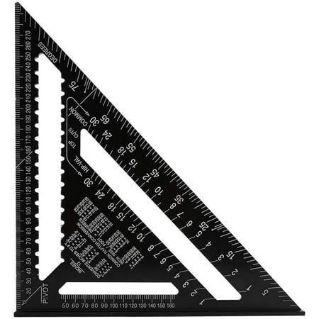 

Yozhu Professional Metric Triangle Square 30cm/300mm High Precision Carpenter s Square Angle Ruler Carpentry Aluminum Alloy Woodworking Speed Square Measuring Tool Black