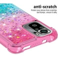 thumbnail image 4 of for Xiaomi Redmi Note 10 4G/Xiaomi Redmi Note 10S Case,Creativity Clear Gradient Quicksand Glitter Flowing Liquid Floating Case Bling Diamond Sparkle Cover for Redmi Note 10 4G JB Powder Blue, 4 of 7