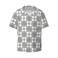 thumbnail image 5 of Picia Retro sketch flower lines Men's Linen Shirts Short Sleeve Cuban Beach Shirts Casual Shirts Button Down Shirt for Men Beach Summer Wedding Shirt-XX-Large, 5 of 7