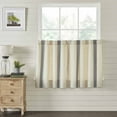 thumbnail image 2 of Piper Classics Market Place Gray Grain Sack Stripe 24" Curtain Tiers, Set 2, 2 of 2