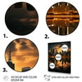 thumbnail image 3 of Designart "Miami City Skylines in Yellow Black" Cityscapes Floater Framed Canvas Wall Art, 3 of 7