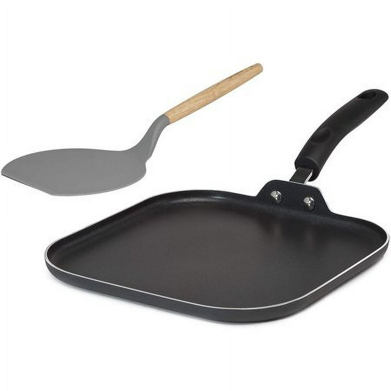 29cm Non-stick Griddle Cast Iron Frying Pan Flat Pancake Griddle