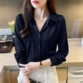 thumbnail image 5 of Fashion elegant satin shirts solid color ladies shirts causal Women's Blouses Spring Long Sleeve Shirts Tops Blusas Mujer, 5 of 5