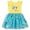 Yellow / turquoise, spongebob, variant on SpongeBob SquarePants Patrick Star Cosplay Tulle Tutu Dress Toddler to Big Kid