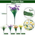 thumbnail image 6 of Sinhoon 8 Bundles Artificial Daisy Flowers Decoration UV Resistant Fake Flowers Faux Plastic Greenery Shrub Plant Indoor Outside Hanging Home Garden Décor (Mixed color), 6 of 6