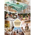 thumbnail image 5 of Green Coastal Beach Table Cloth, Modern Oil Painting Nautical Waterproof Tablecloth for Square Tables, Reusable Washable Fabric Table Cover for Restaurant Kitchen Dining Tables 54"x54", 5 of 6