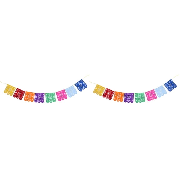 2 PCS Backdrop Decoration Fiesta Party Decorations Colorful Latte
