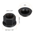 thumbnail image 2 of M14 Flange Hex Nuts, 5 Pack Grade 8.8 Carbon Steel Black Oxide Finished Hex Flange Nuts for Machinery, 2 of 5