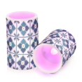 thumbnail image 7 of Yayeee Flameless Candles with Remote Flickering Battery Operated Multi Color Changing, Blue Mosaic Pattern, 7 of 7