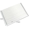 thumbnail image 4 of 17.9"L x 11.4"W Roll Up Dish Drying Rack Foldable Dish Rack Multipurpose Dish Drainers over the Sink Dish Drying Rack Roll-up Drying Rack SUS304 Dish Drying Rack by (Grey), 4 of 5