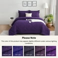 thumbnail image 4 of 7 Pieces Comforter Set With Sheets, Bed In A Bag All Season Bedding Sets With Comforter, Pillow Shams, Flat Sheet, Fitted Sheet And Pillowcases, Purple King Size, 4 of 8
