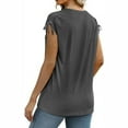 thumbnail image 7 of Besolor Short Sleeve Tops for Women V Neck Shirts Womens Shirts Dressy Casual Loose Tops Summer Tee Shirt, 7 of 7