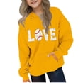 thumbnail image 3 of lcziwo Boys Girls Hoodies 3D Printed Hooded Sweatshirts Trendy Casual Long Sleeve Pullover with Pocket Yellow 110, 3 of 5