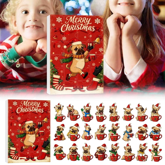 2025 Acrylic Advent Calendar Set with 24 Unique Pendant Surprises for Festive Holiday Countdown Celebration