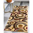 thumbnail image 2 of Unique Loom Barista Geometric Circles Area Rug 2' 2 x 6' Runner Beige/Brown, 2 of 2