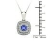 thumbnail image 4 of aaXia 10K White Gold 1/5ct. TDW Diamond Frame and Tanzanite Pendant Necklace (H-I, I1-I2), 4 of 5