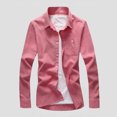 thumbnail image 1 of pstuiky camisetas de hombre, Camiseta informal de manga corta con botones y solapa de color liso para hombre camisetas de hombre m, 1 of 3