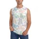 thumbnail image 1 of Fotbe Colorful Butterfly Men's Camiseta sin Mangas Estampada para Hombres, Playera Casual para Gimnasio, Entrenamiento, Playa-Medium, 1 of 7