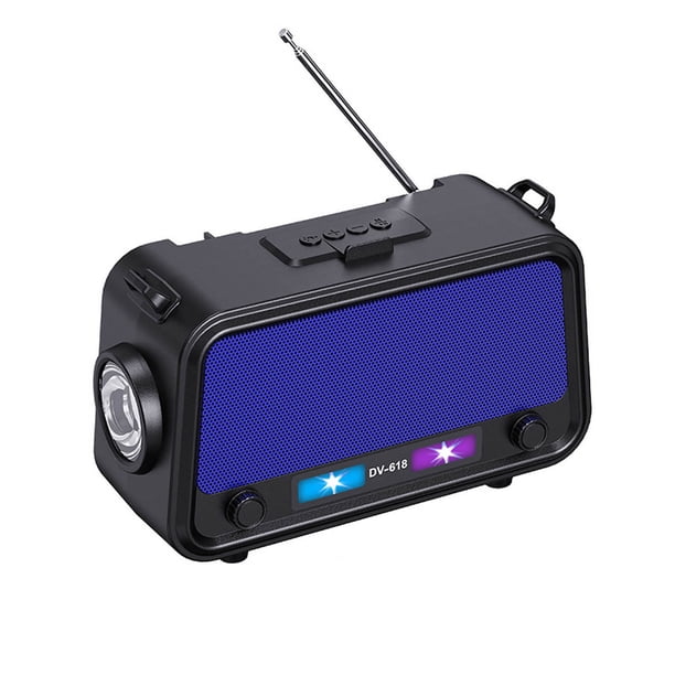Luces Solares Al Aire Libre Al Aire Libre Solar Bluetooth Audio Portable Radio Al Aire Libre Fm Subwoofer Altavoz con Luz Led Altavoces Bluetooth Portátiles Estéreo de Alto Volumen