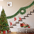 thumbnail image 5 of Himaly 6ft Christmas Garland, Artificial Green Christmas Vine Plants for Home Fireplace Mantle Staircase Christmas Decorations, 5 of 11