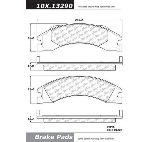 Centric Brake Pad Set, #102-13290