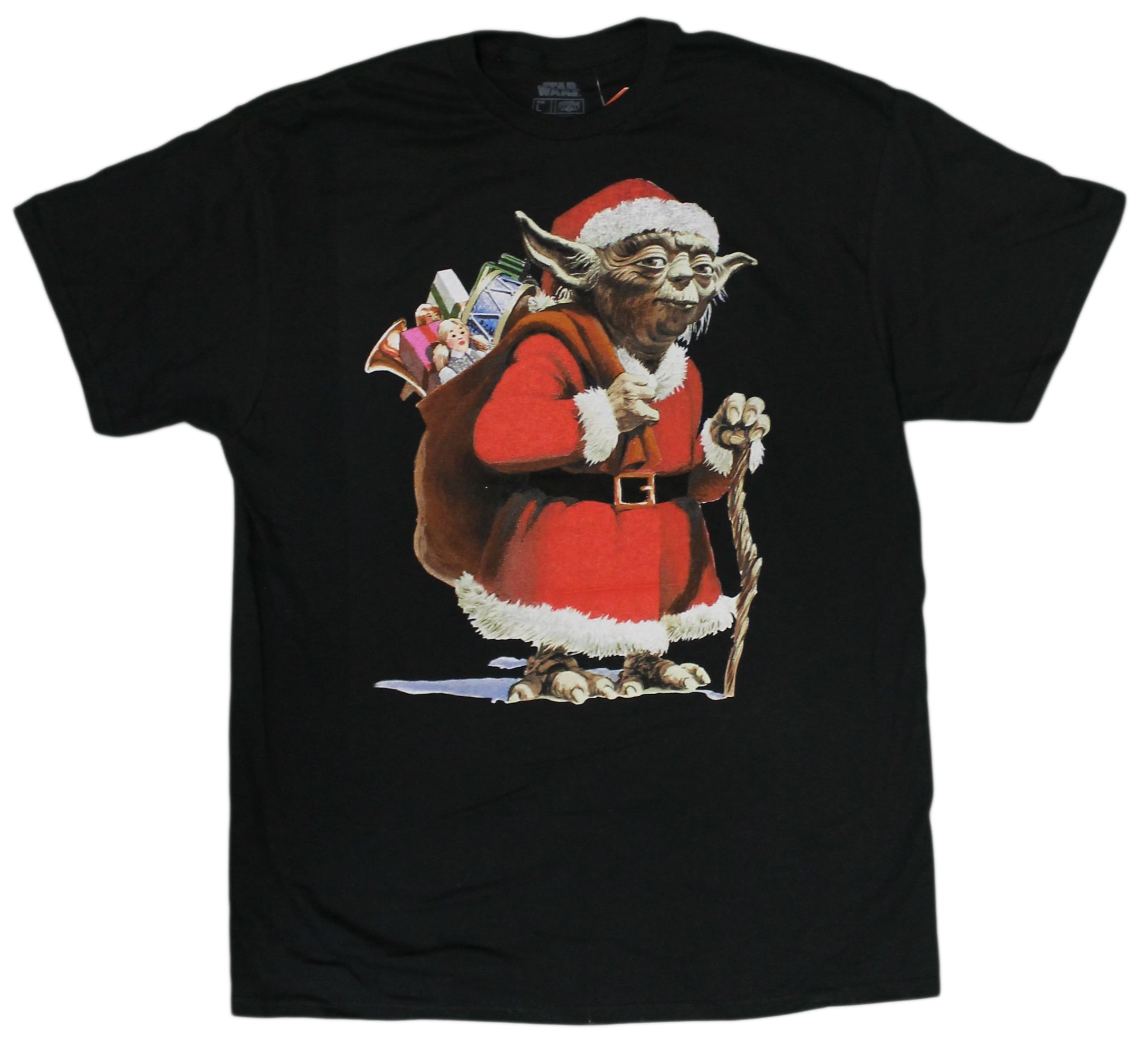 verachten Treinstation Versterken Men's Disney Star Wars Yoda Santa Yoda Christmas Edition T-Shirt (Small) -  Walmart.com