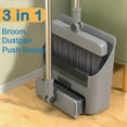 thumbnail image 2 of Broom and Dustpan Set Lightweight Upright Lobby Broom and Dust Pan Combo 3 in 1, 2 of 10