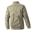 thumbnail image 6 of IYTR Men's Winter Jacket Solid Color Long Sleeve Warm Thick Full Zipper Stand Collar Padded Outerwear with Pockets Khaki L, 6 of 6