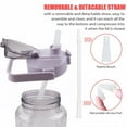 thumbnail image 3 of 64OZ Motivational Water Bottle with Straw & Time Marker Leakproof Large Sports Water Bottle Purple, 3 of 8