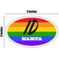 thumbnail image 3 of Nampa ID Idaho Canyon County Rainbow Pride Flag 6 Stripes Pride Flag Euro Decal Bumper Sticker 3M Vinyl 3" x 5", 3 of 3