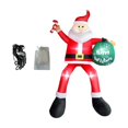thumbnail image 1 of Adorno inflable de Papá Noel para decoración navideña al aire libre con figura iluminada por LED, Papá Noel engrosado de poliéster 210T adecuado para, 1 of 9