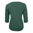 thumbnail image 3 of XIYON Blouses For Women Fashion Solid Color 3/4 Sleeve Blouse V Neck Casual Loose Top Classic Fashion Outfits Trendy Clothes, 3 of 3